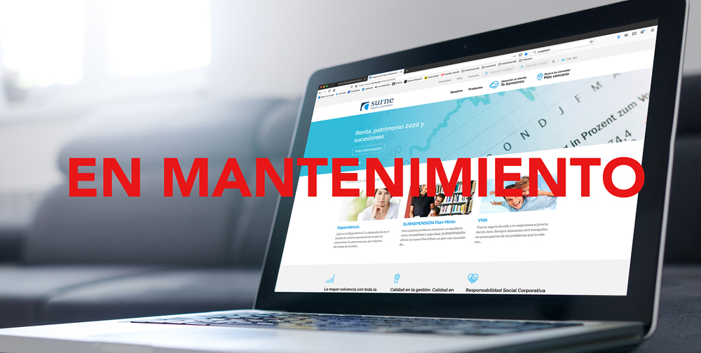 Página web en mantenimiento