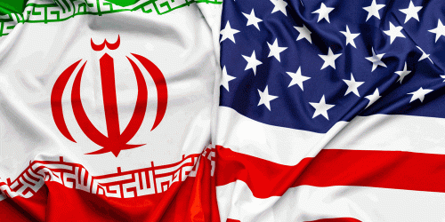 Evolución de los Mercados Financieros Banderas de Estados Unidos e Irán