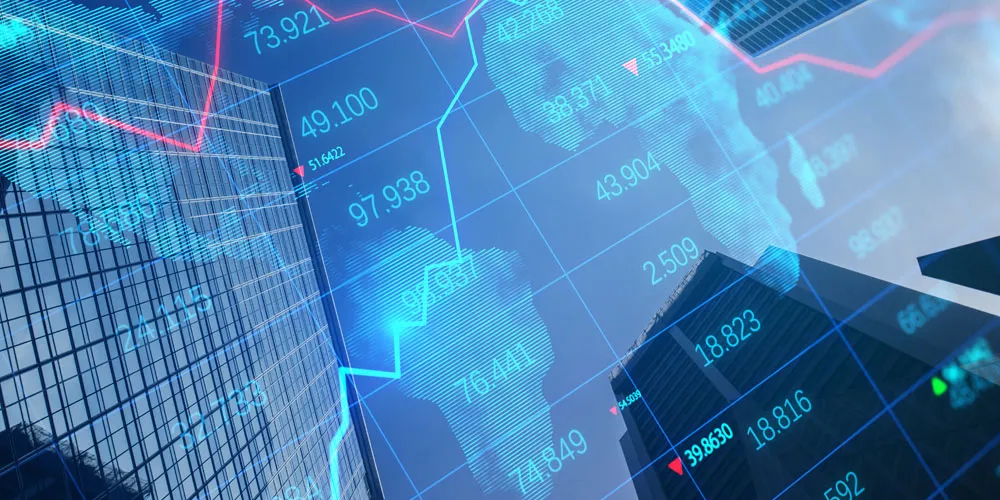 Burtsa-grafikoak eraikinen gainean Burtsa-grafikoak eraikinen gainean